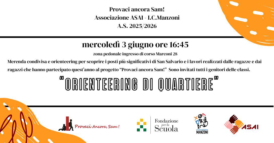 3 giugno 2026 - Orienteering di quartiere